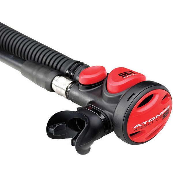 OPEN BOX Atomic Aquatics SS1 Safe Second Stage Inflator Octo Octopus for Scuba Diving Dive BC BCD Divers, RED (Stainless Steel) - DIPNDIVE