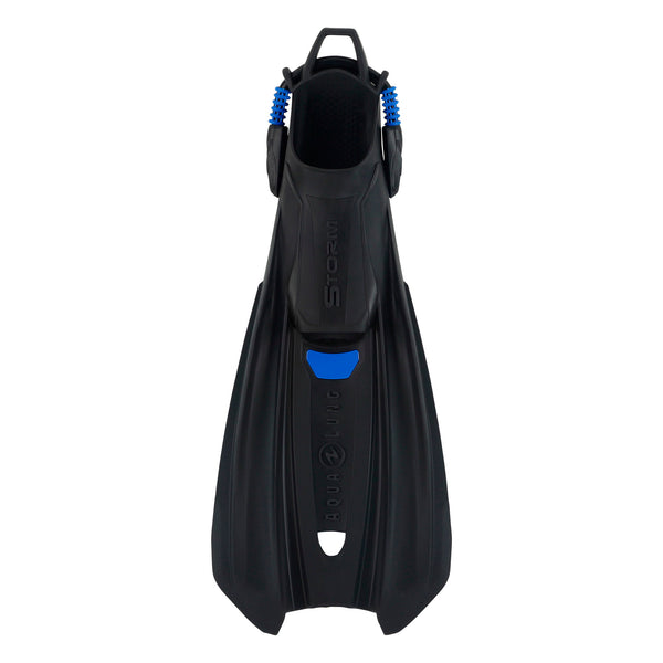 Used Aqua Lung Storm Dive Fins - Black / Blue, Size: Large/X-Large - 42-45 / US:9.5-11.5 - DIPNDIVE