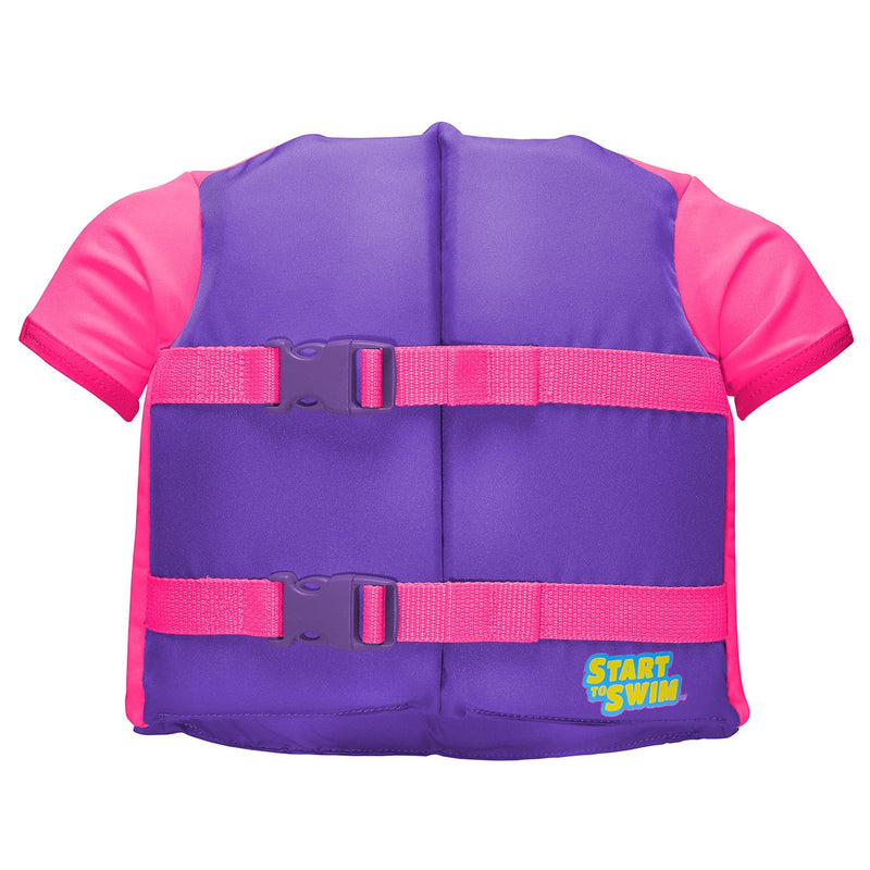 Open Box TYR Kids Start to Swim Flotation Shirt-Purple - DIPNDIVE