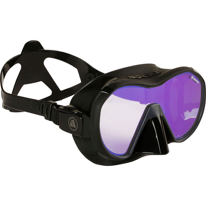 Used Apeks VX1 Dive Mask - Black/Black, UV Cut Lens - DIPNDIVE