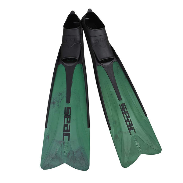 Open Box Seac Shout S700 Spearfishing Fins - Camo Green - 43/44 (9.5 - 10) - DIPNDIVE