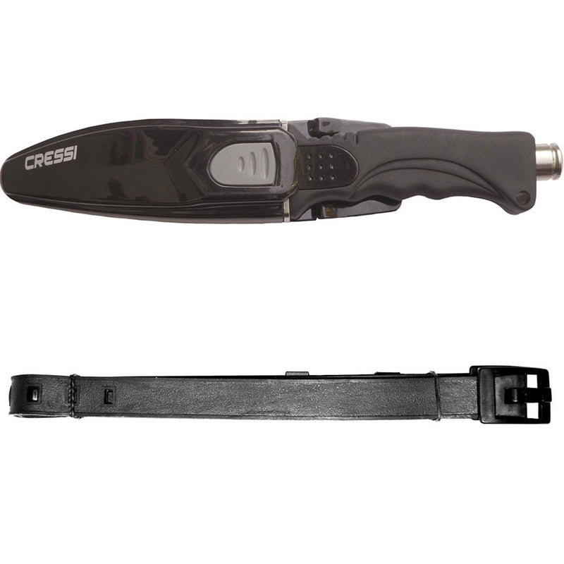 Used Cressi Skorpion Dive Knife-Black - DIPNDIVE