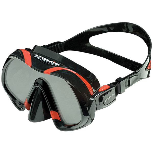 Open Box Atomic Aquatics Venom Dive Mask - Black / Red - DIPNDIVE