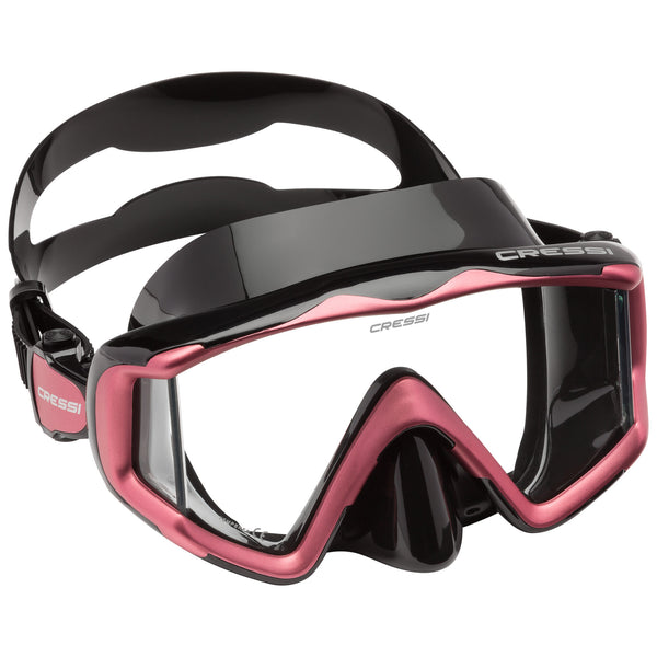 Open Box Cressi Liberty Triside SPE Dive Mask - Black/Rose Gem - DIPNDIVE