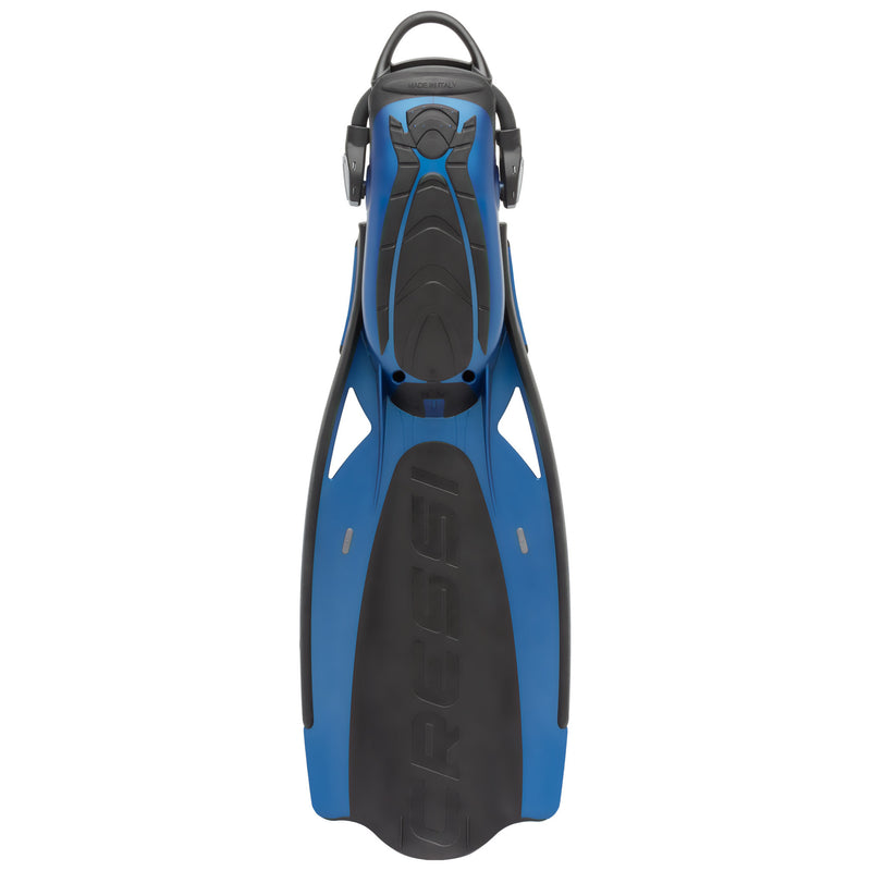 Used Cressi Thor EBS Dive Fins - Blue / Silver, Size: Small/Medium - US M:7-8.5 / W:8-9.5 - DIPNDIVE
