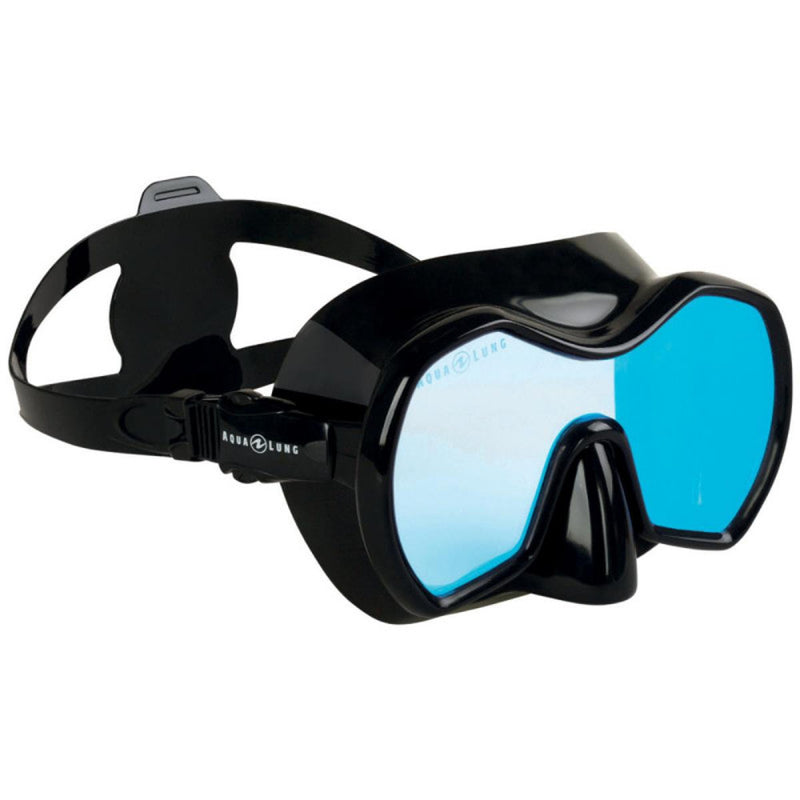 Used Aqua Lung Profile DS Dive Mask - Black/Black Blue Mirror - DIPNDIVE