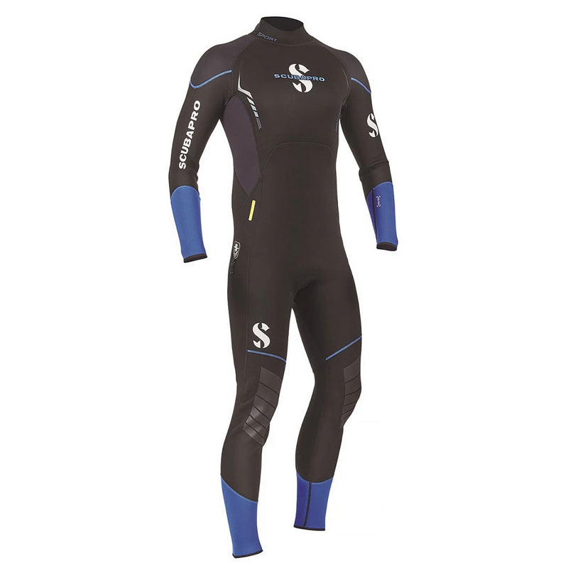 Open Box ScubaPro Men's Sport Steamer 3mm Bzip Wetsuit - Black/Blue - XXXLarge - DIPNDIVE