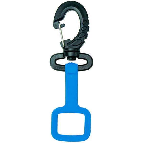 Open Box Innovative Scuba Concepts Rubber Octo-Holder With Clip (Blue) - DIPNDIVE