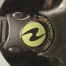 Used Aqua Lung MicroMask Double Lens Dive Mask-Black/Black Silicone - DIPNDIVE