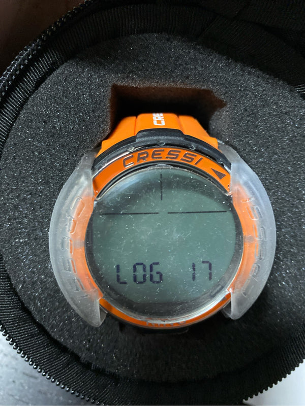 Used Cressi King Wrist Dive Computer - Orange (Log 17) - DIPNDIVE