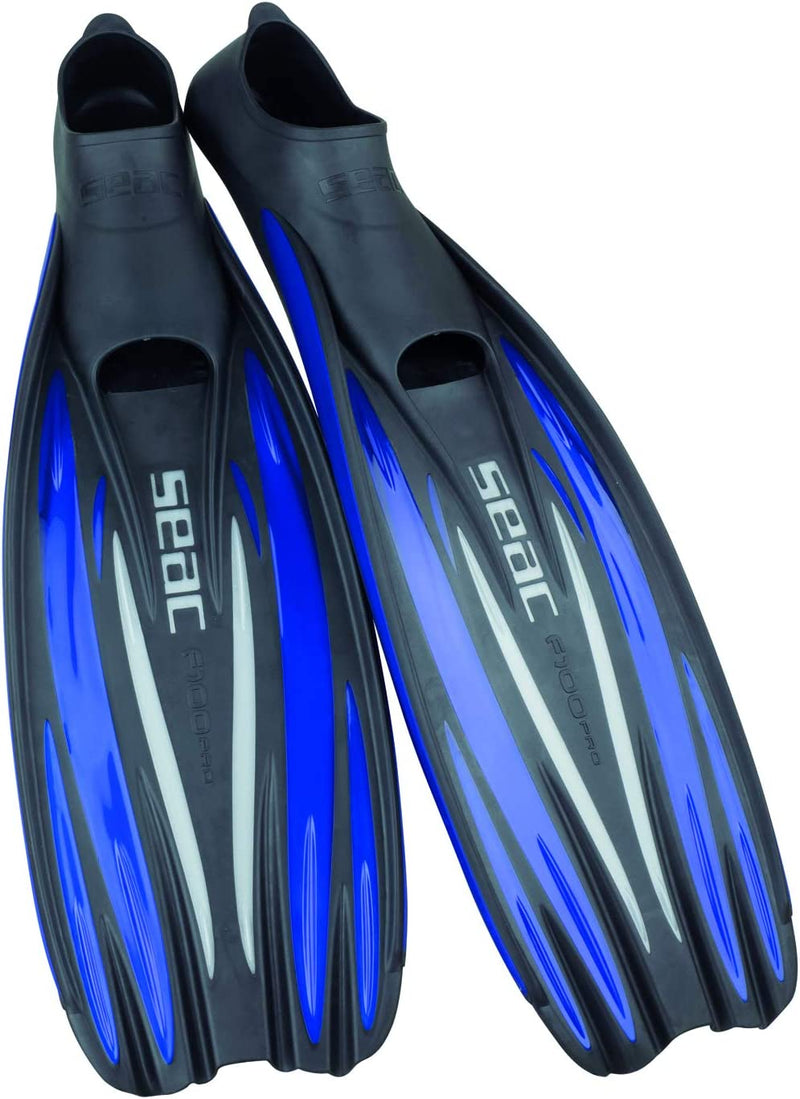 Used Seac F 100 PRO Ultra Light Underwater Full Foot Fins - Blue, Size: 7-8 ( 40/41 ) - DIPNDIVE