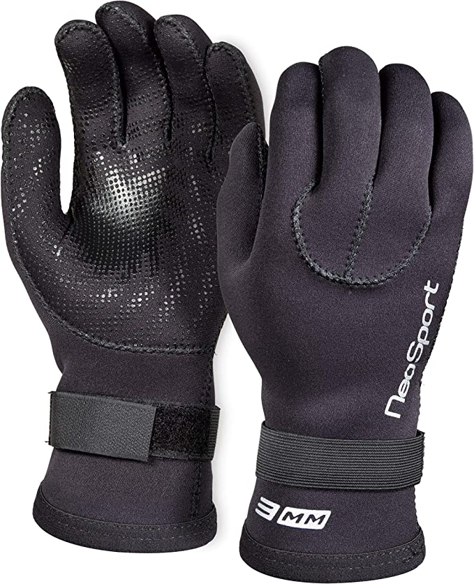 Open Box NeoSport 3mm Five Finger Scuba Diving Gloves - Large - DIPNDIVE