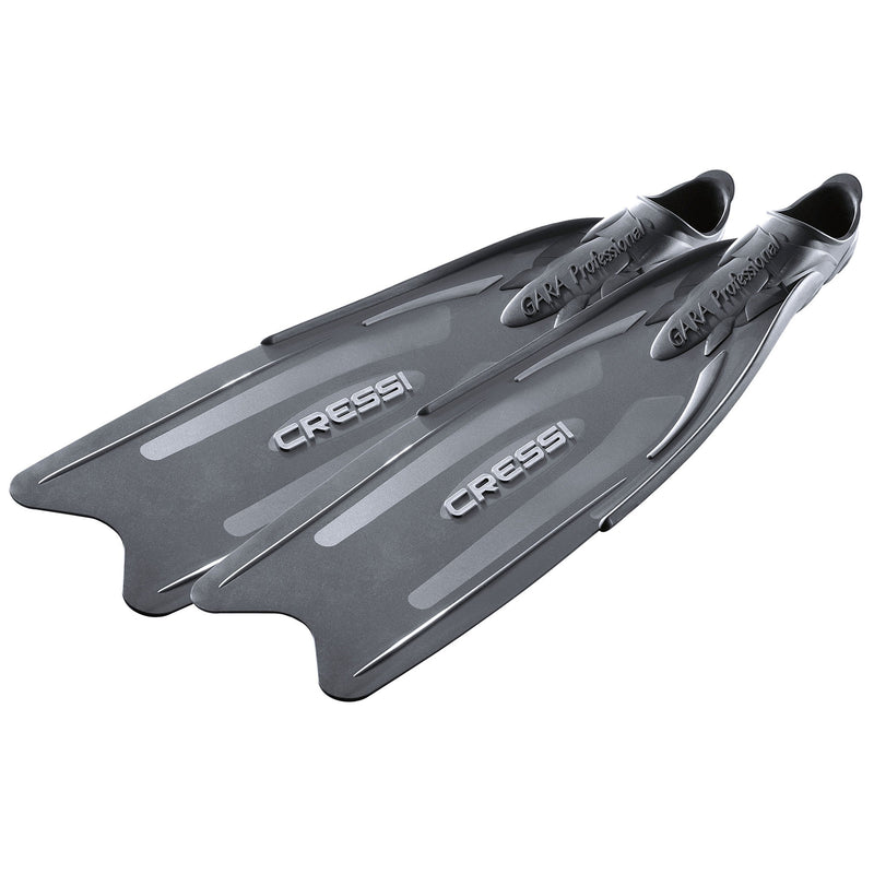 Used Cressi Gara Professional LD Full Foot Fins - Black - 42/43 - DIPNDIVE