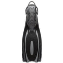 Open Box Cressi Reaction EBS Open Heel Dive Fins - Black / Silver, Size: Medium/Large - US M:9-10 / W:11-12 - DIPNDIVE