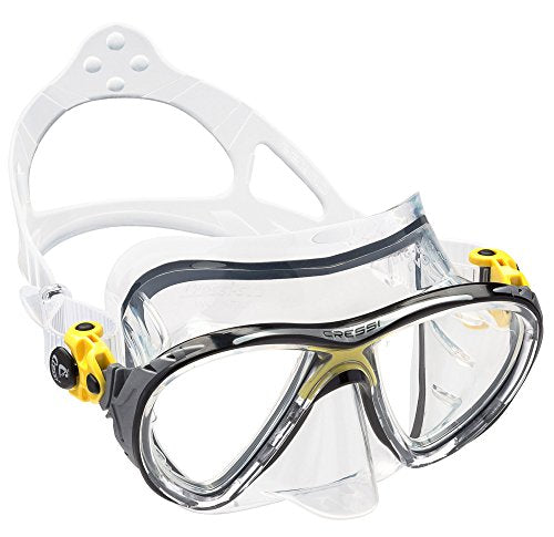 Open Box Cressi Big Eyes Evolution Adult Size Scuba Mask - Yellow / Clear - DIPNDIVE