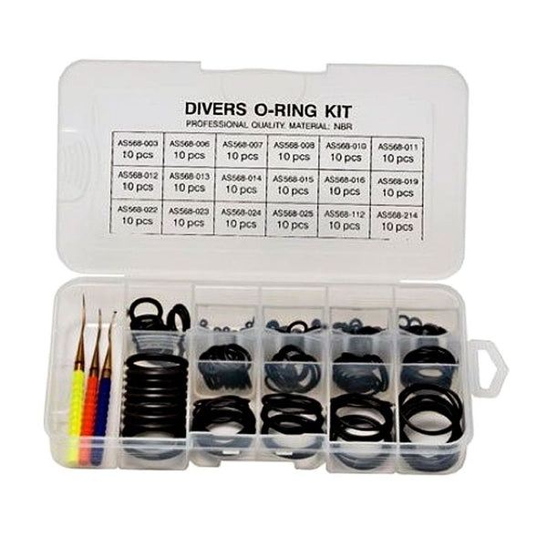 Innovative Buna Rubber O-Ring Kit-200 pieces with 3 Assorted Brass Picks - DIPNDIVE