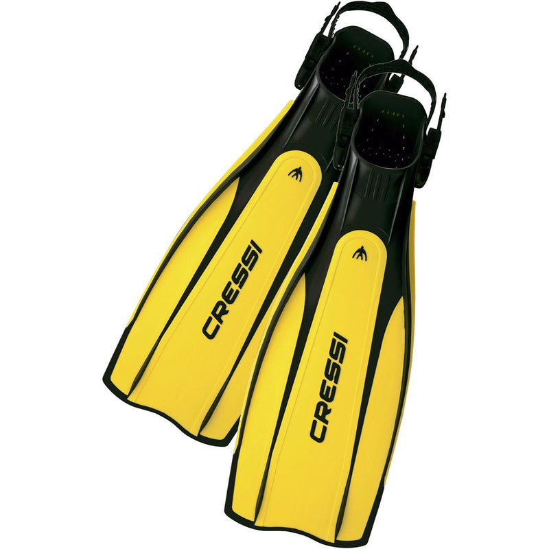 Open Box Cressi Pro Light Open Heel Fins-Yellow-Medium/Large - DIPNDIVE