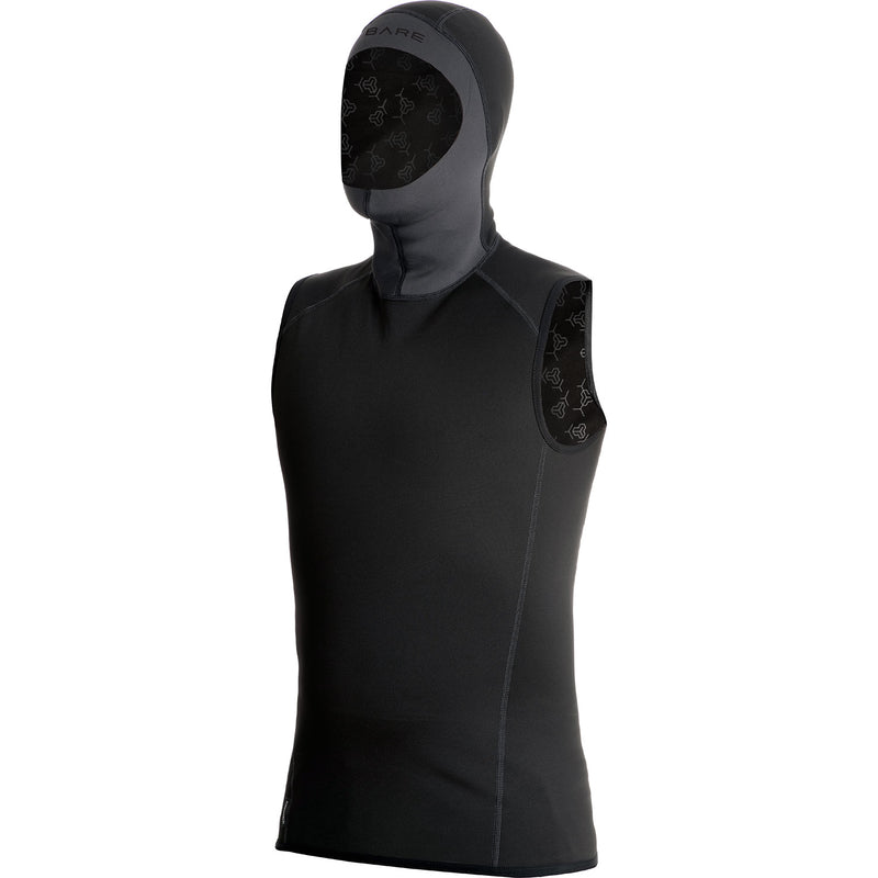 Used Bare Exowear Hooded Vest Unisex - Black - Small - DIPNDIVE