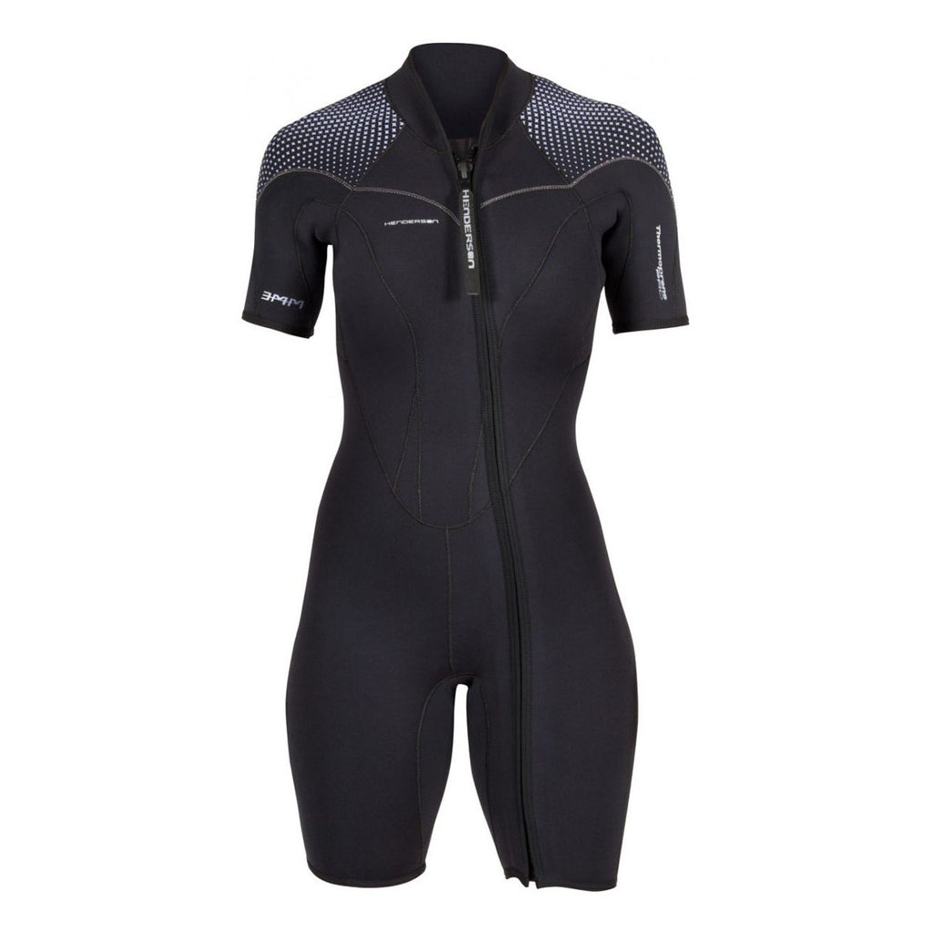 Open Box Thermoprene 3mm Front Zip Shorty Wetsuit Black Purple 12