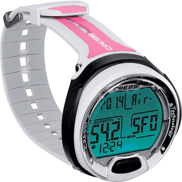 OPEN BOX Cressi Leonardo Dive Computer Watch -White / Pink - DIPNDIVE