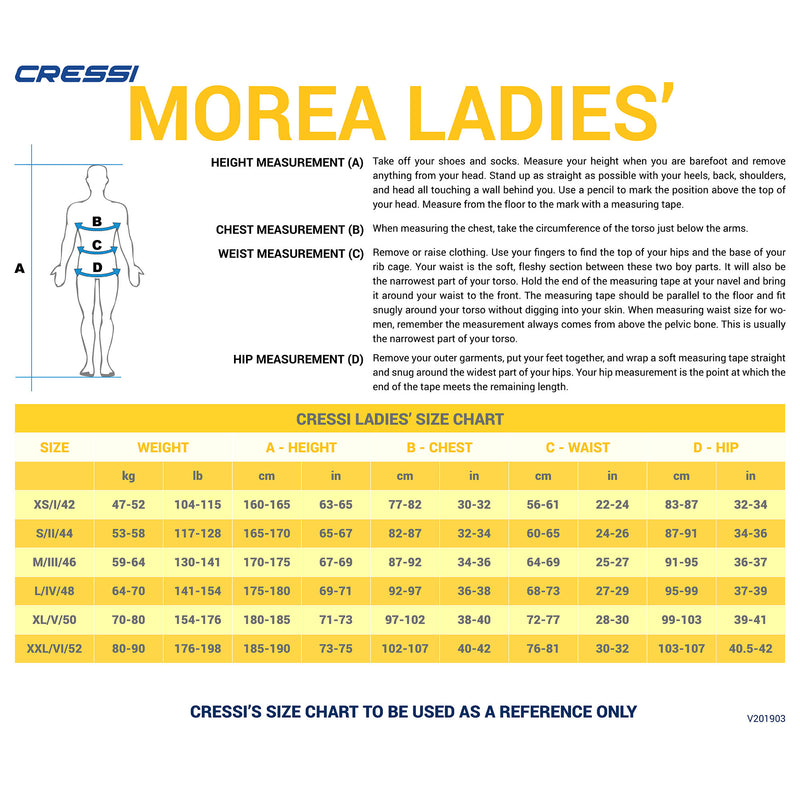 Cressi 3mm Morea Ladys Scuba Diving Wetsuit - DIPNDIVE