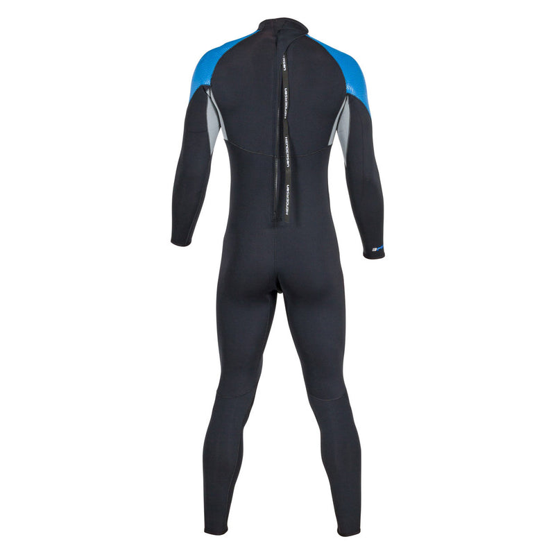 Used Henderson 3mm Mens Thermoprene Pro Back Zip Wetsui - Black / Blue - Medium - DIPNDIVE