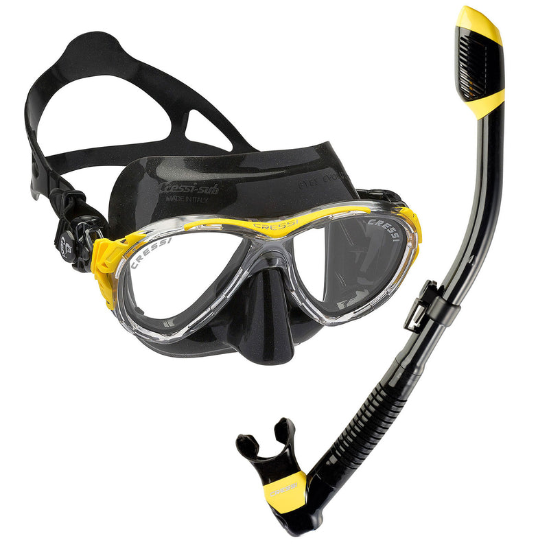 Cressi Eyes Evolution Crystal Mask Dry Snorkel Package - DIPNDIVE
