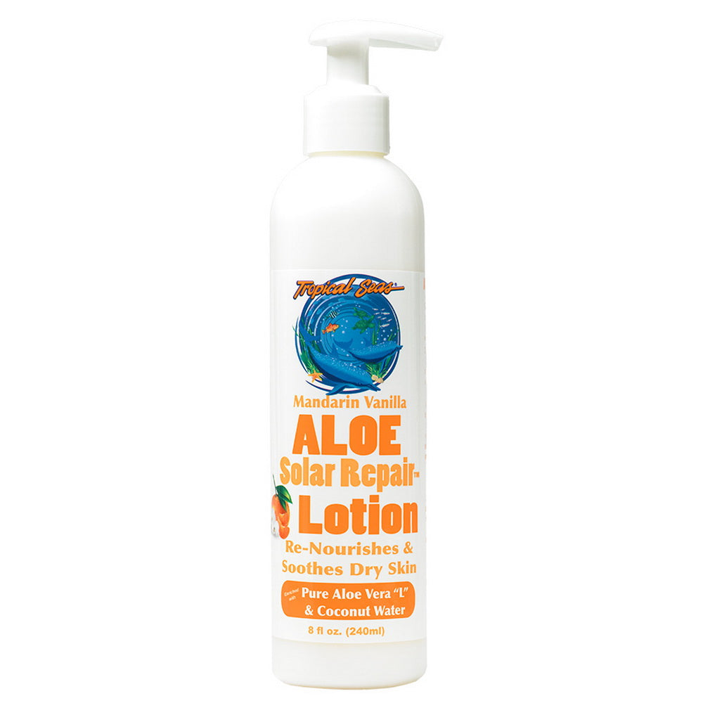 Land Shark Tropical Seas Solar Repair Mandarin Vanilla Aloe Lotion 8.45oz - DIPNDIVE