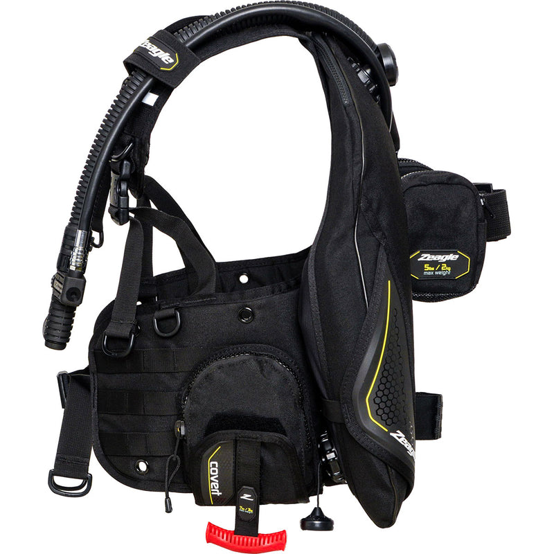 Open Box Zeagle Covert XT Scuba Dive BCD with Inflator, Hose and RE Valve-Small - DIPNDIVE
