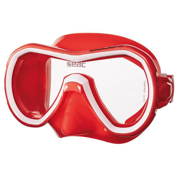 Used Seac Giglio MD Soft Silicon Mask - Red - DIPNDIVE