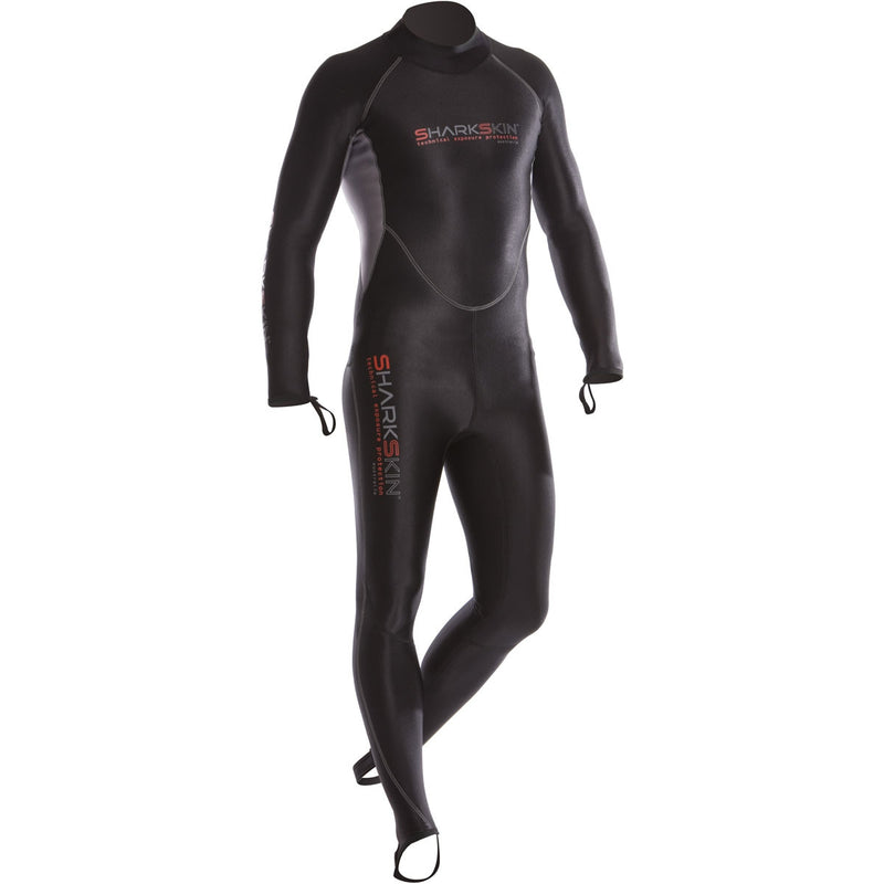 Used Sharkskin Mens Chillproof One Piece Suit with Rear Zipper-Large - DIPNDIVE