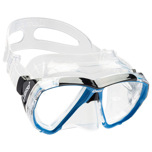 Used Cressi Big Eyes Adult Size Scuba Mask - Blue / Clear - DIPNDIVE