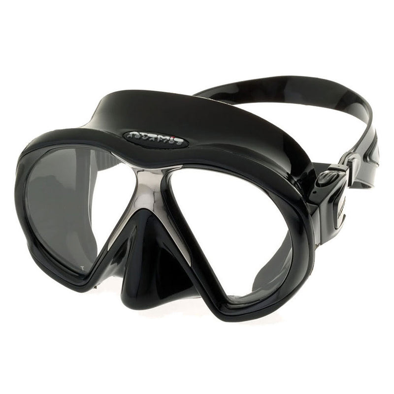 Used Atomic Aquatics SubFrame Black Skirt Dive Mask - Black / Black, Regular Fit - DIPNDIVE