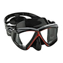 Used Cressi Panoramic 4 Window Dive Mask-Red / Black - DIPNDIVE