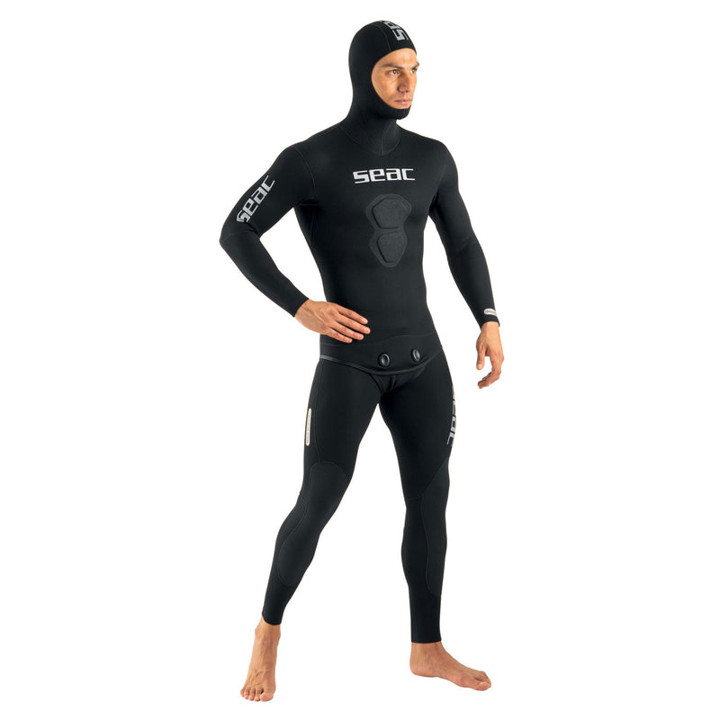 Open Box Seac Black Shark 5mm Two-piece Spearfishing Suit - Large - DIPNDIVE