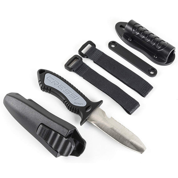 Open Box Cressi The Grip Diving Knife - Blunt - DIPNDIVE