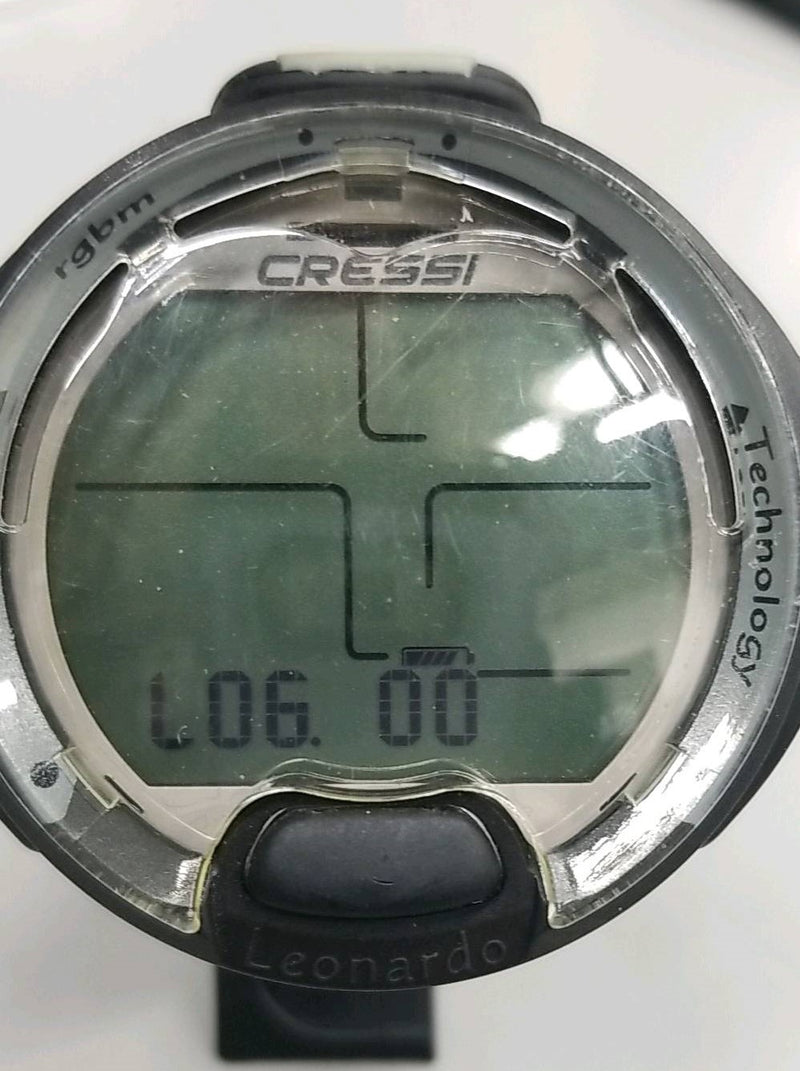 USED Cressi Leonardo Dive Computer Watch -Black / Silver - DIPNDIVE