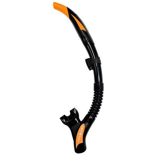 Used Aqua Lung Impulse 3 2-Valve Flex Snorkel (Black/Orange) - DIPNDIVE