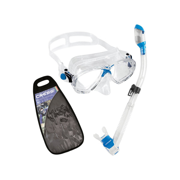 Cressi Marea Coloram Dry Mask and Supernova Dry Snorkel - DIPNDIVE