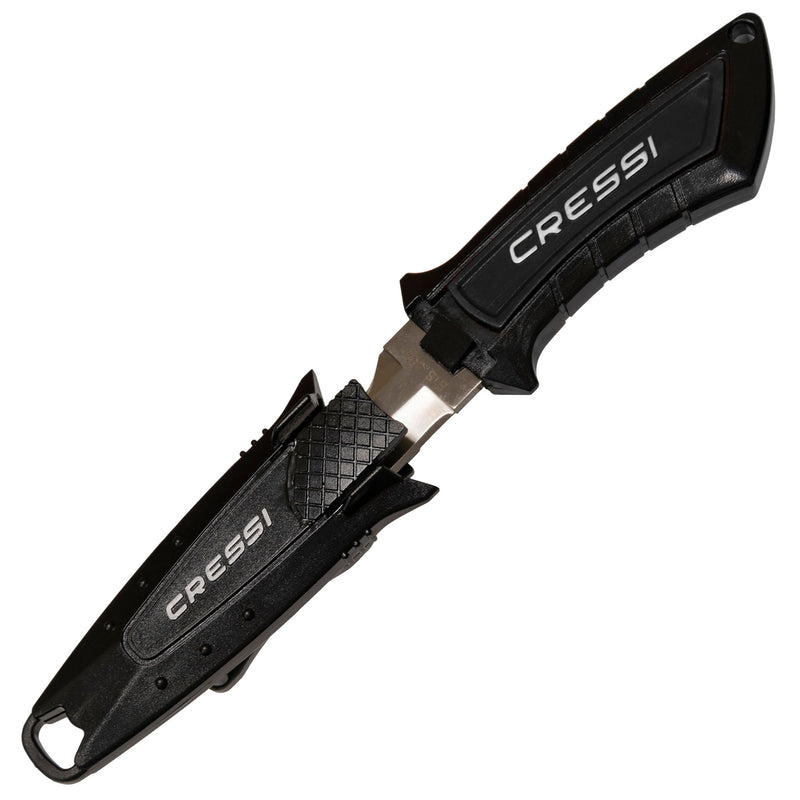 Used Cressi Lima Stainless Steel Scuba Dive Knife-Black - DIPNDIVE