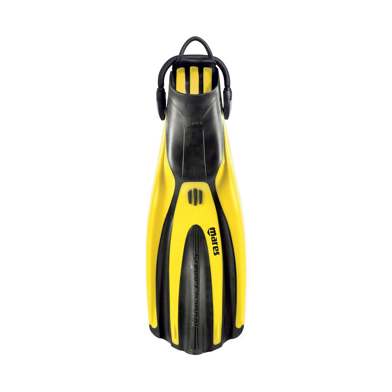 Open Box Mares Avanti SuperChannel Open Heel Fin with Bungee Strap - Yellow, Size: X-Large - DIPNDIVE