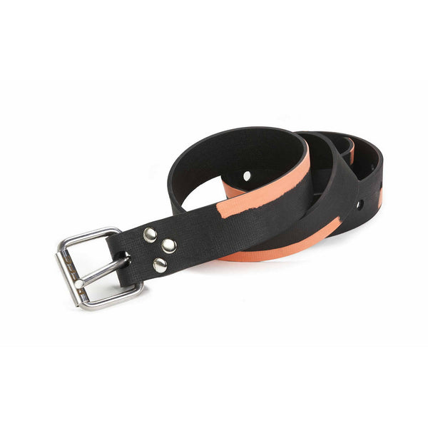 Open Box Riffe Marseilles Rubber Weight Belt with SS Buckle - Black Orange - DIPNDIVE