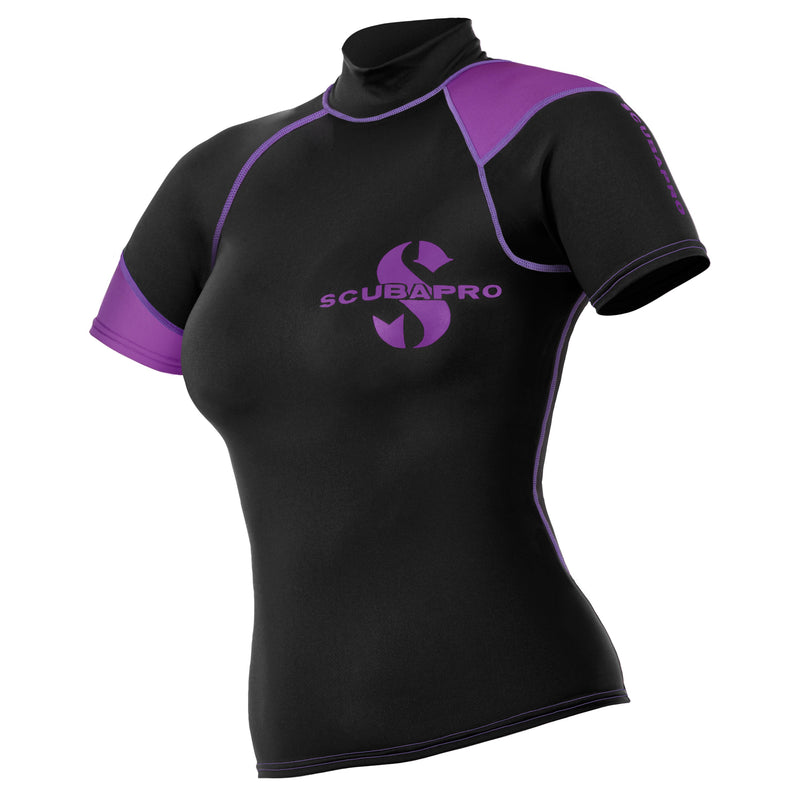 ScubaPro Womens ECOnomy Black Short Sleeve Rash Guard - DIPNDIVE