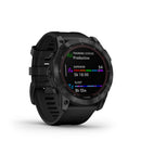 Garmin Fenix 7X Sapphire Solar Black DLC Titanium with Black Band - DIPNDIVE