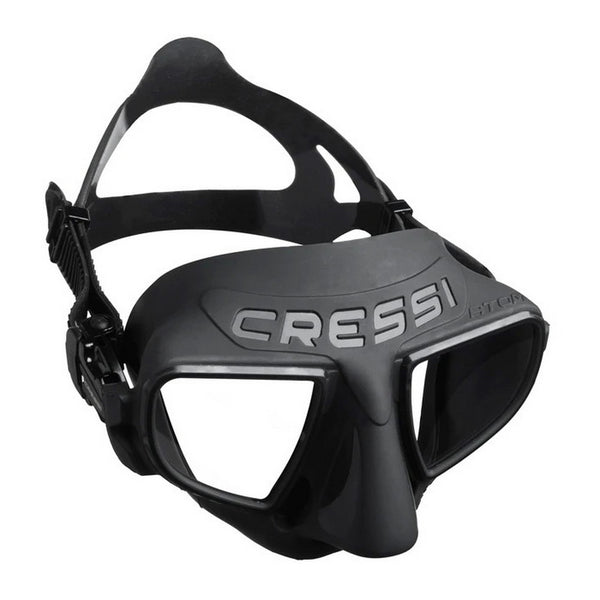 Open Box Cressi Atom Frameless Freediving Mask - Black / Black - DIPNDIVE