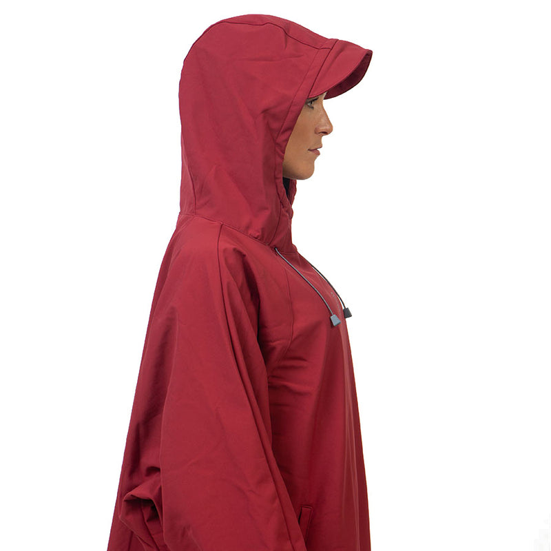 Open Box - Fourth Element Storm All Weather Poncho - Burgundy - Size: X-Large - DIPNDIVE