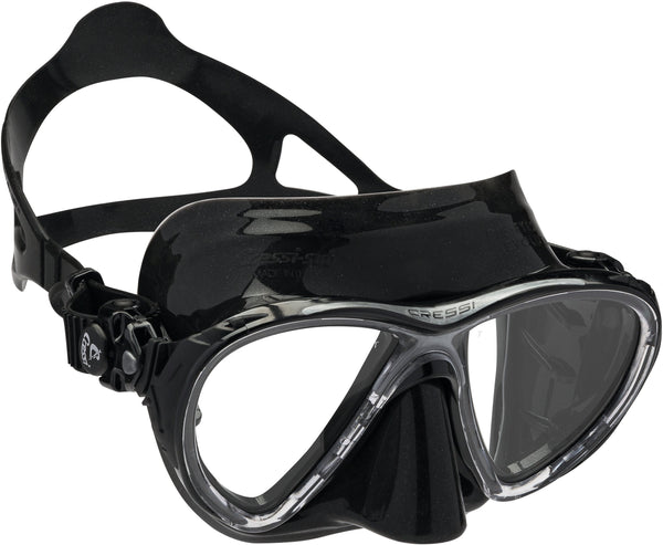 Used Cressi Big Eyes Evolution Adult Size Scuba Mask - Black - DIPNDIVE