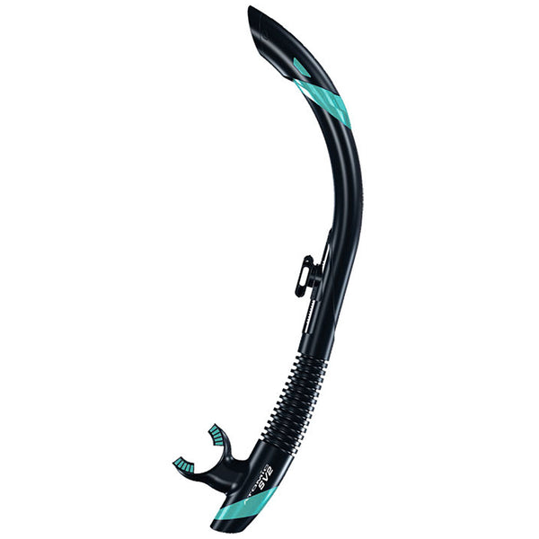 Used Atomic Aquatics SV2 Flex Dive Snorkel - Black / Aqua - DIPNDIVE