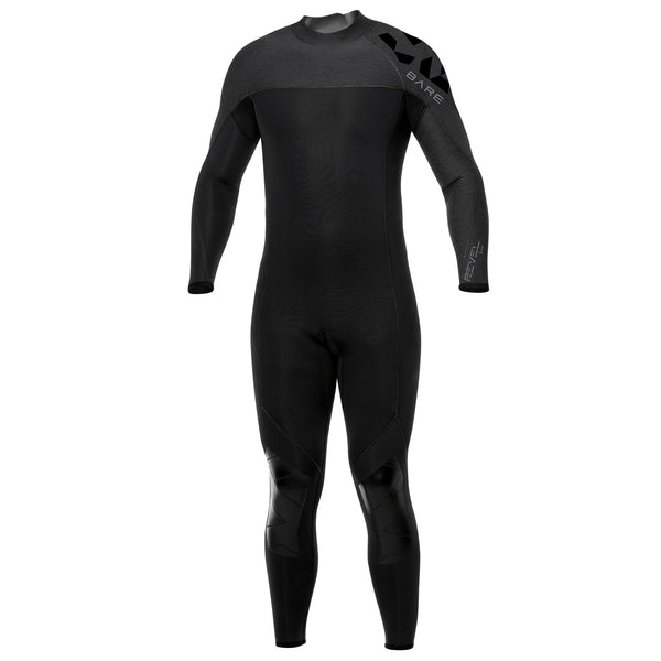 Open Box Bare 5mm Mens Revel Full Jumpsuit-Grey-Small - DIPNDIVE