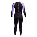 NeoSport 3/2mm Women’s Neoprene Backzip Jumpsuits-Black/Purple-8 - DIPNDIVE